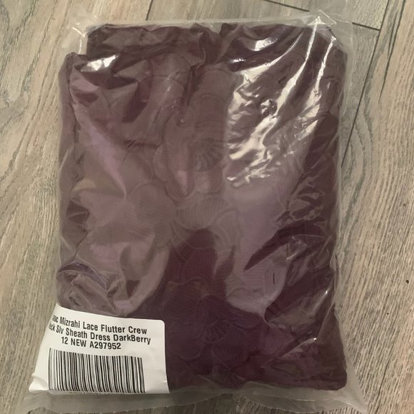 NWT ISAAC MIZRAHI‎ LACE FLUTTER SLV SHEATH DRESS 12 - Picture 10 of 11